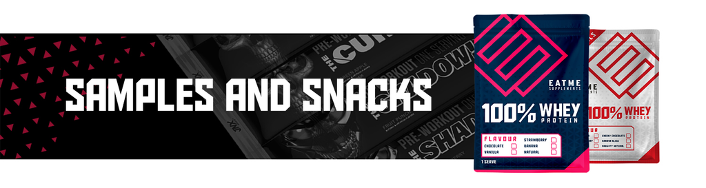 Samples, Sample Packs, Single Serves, Snacks, Protein Bars, Protein Cookies, Handy Snack 