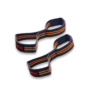 Lifting Straps Double Loop Figure 8 Black and Orange