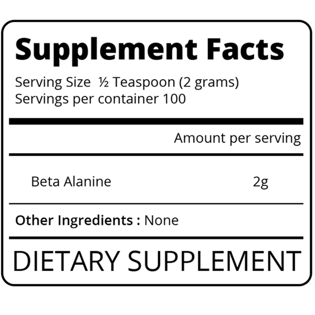Beta Alanine Supplement Facts Eat Me Supplements 