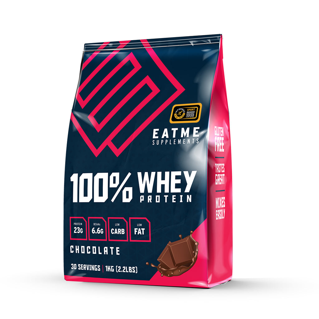 Eat Me Pemium 100% Whey Protein 1kg Chocolate flavour Informed Sport Certified