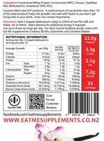 Load image into Gallery viewer, Eat Me 100% New Zealand Whey Protein WPC Velvet Vanilla Nutritional Information