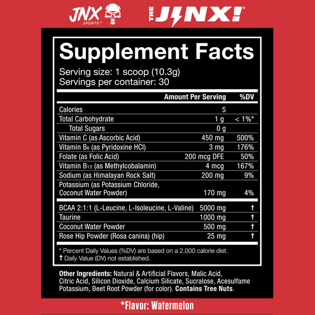 JINX Hydra BCAA= Supplement Facts Watermelon