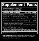 Load image into Gallery viewer, JNX Sports The Ripper! Pineapple Shred Supplement Facts