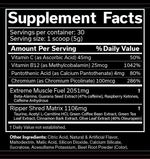 Load image into Gallery viewer, JNX Sports The Ripper! Raspberry Lemonade Supplement Facts