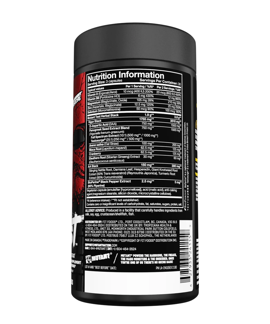 Mutant Test 90 Caps | EatMe Supplements