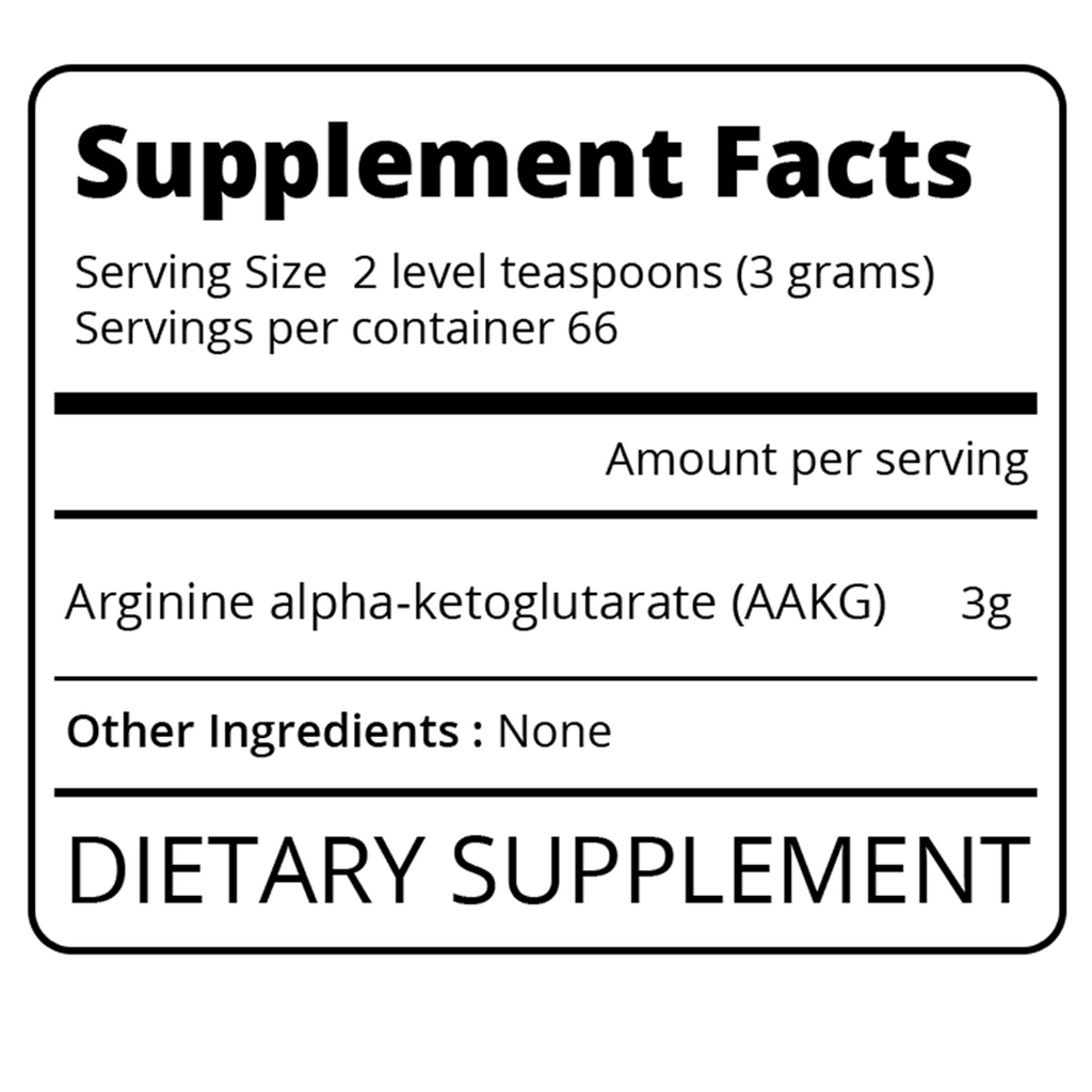 AAKG Supplement Facts Dietary Supplement Eat Me Supplements Essential